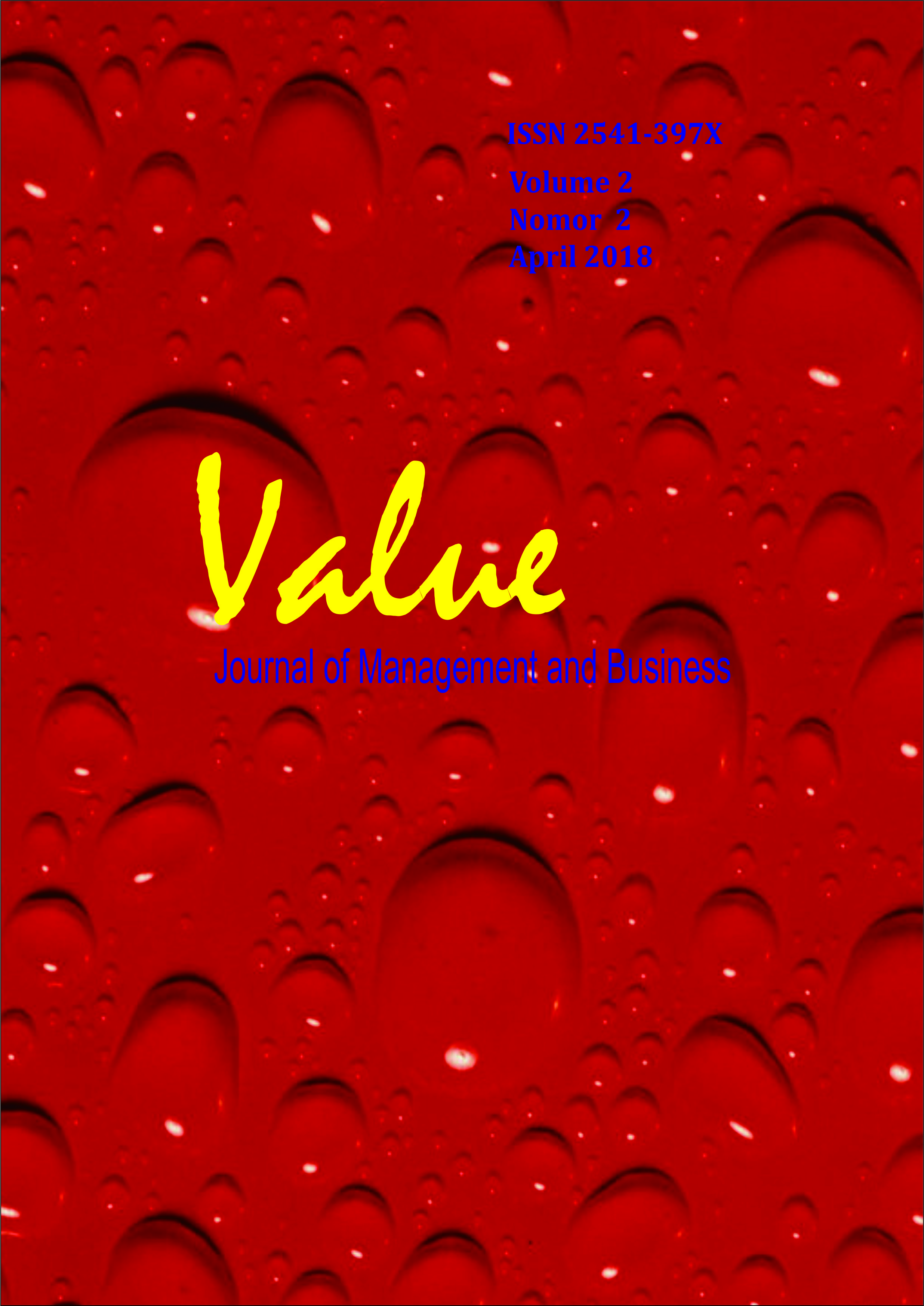 					View Vol. 2 No. 2 (2018): Value Journal of Management and Business
				