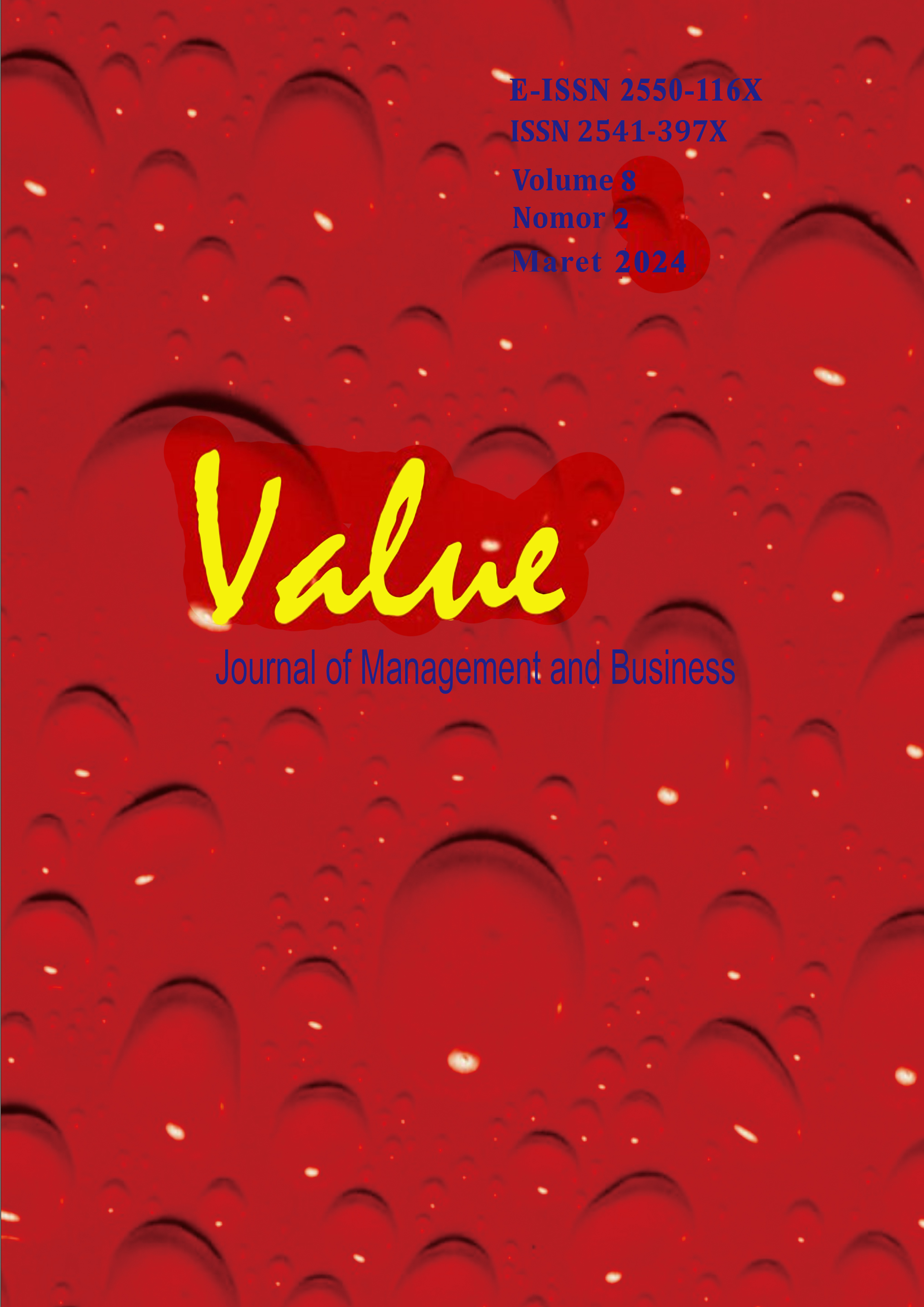 					View Vol. 8 No. 2 (2024): Value: Journal of Management and Business
				