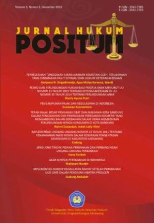 					Lihat Vol 3 No 2 (2018): Jurnal Hukum Positum
				