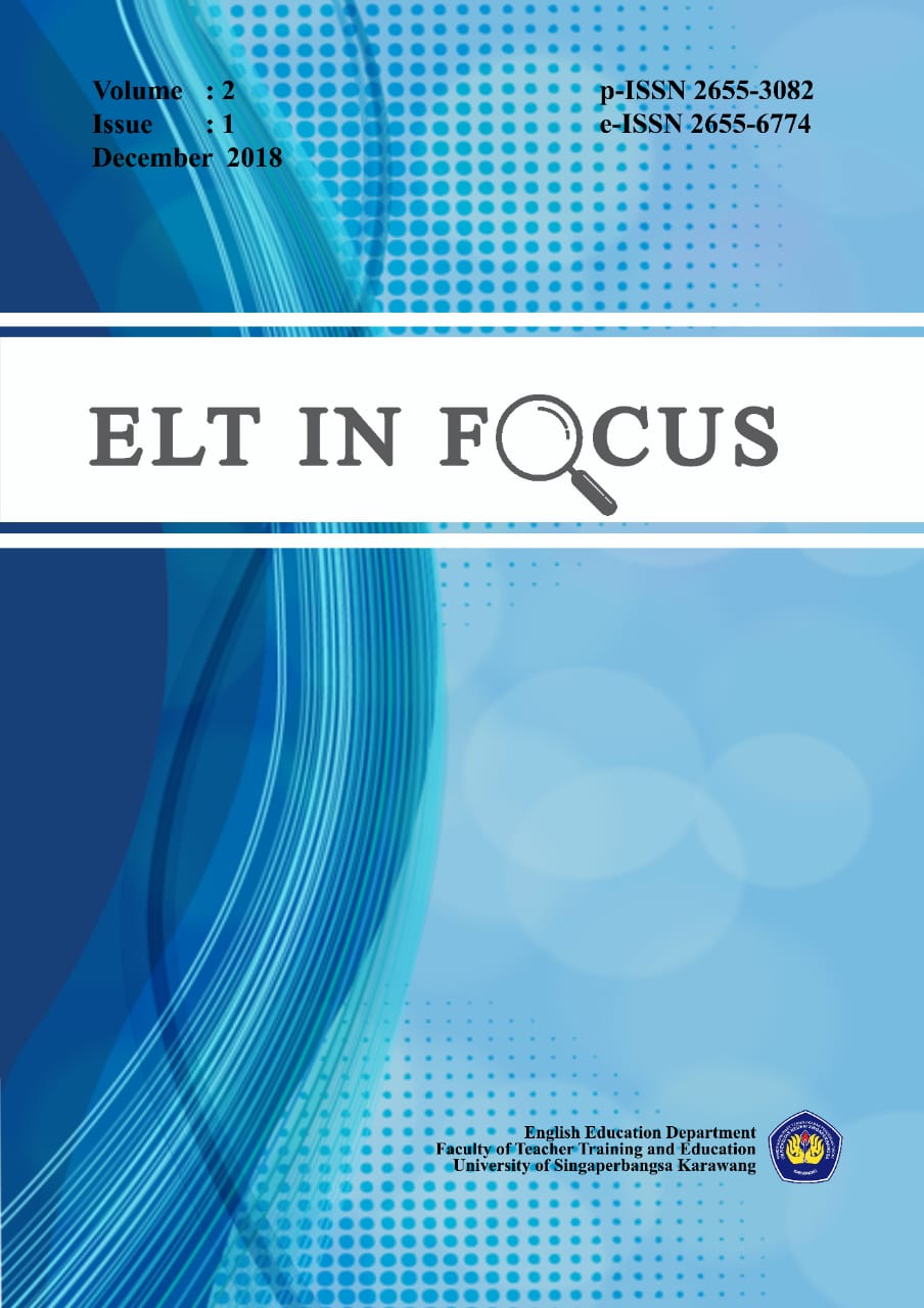 					View Vol. 2 No. 1 (2019): ELT in Focus
				