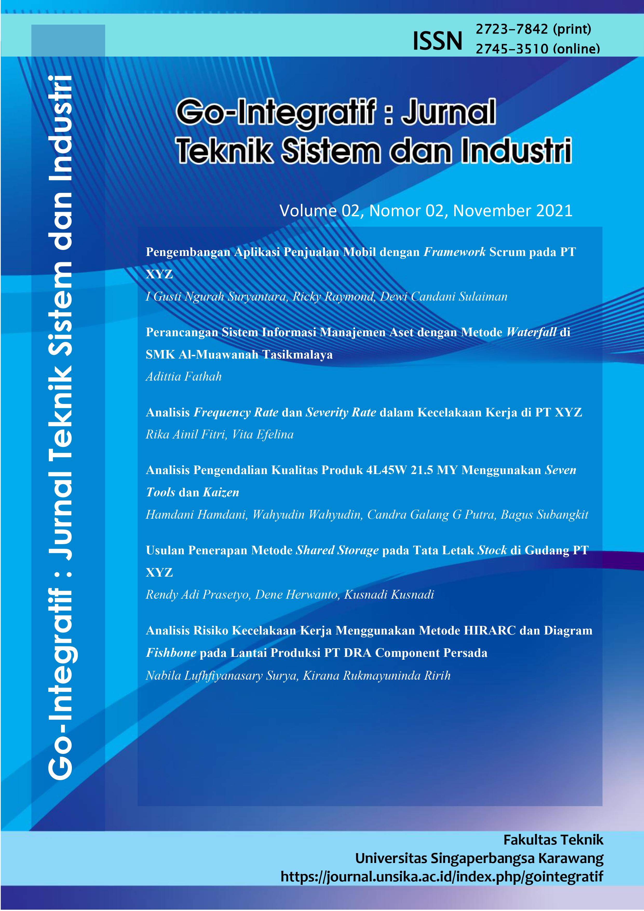 					Lihat Vol 2 No 2 (2021): Go-Integratif : Jurnal Teknik Sistem dan Industri
				