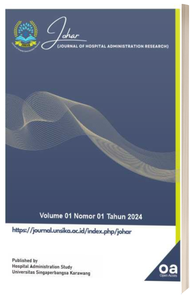 					View Vol. 1 No. 01 (2024): Journal of Hospital Administration Research (JOHAR) Edisi April 2024
				