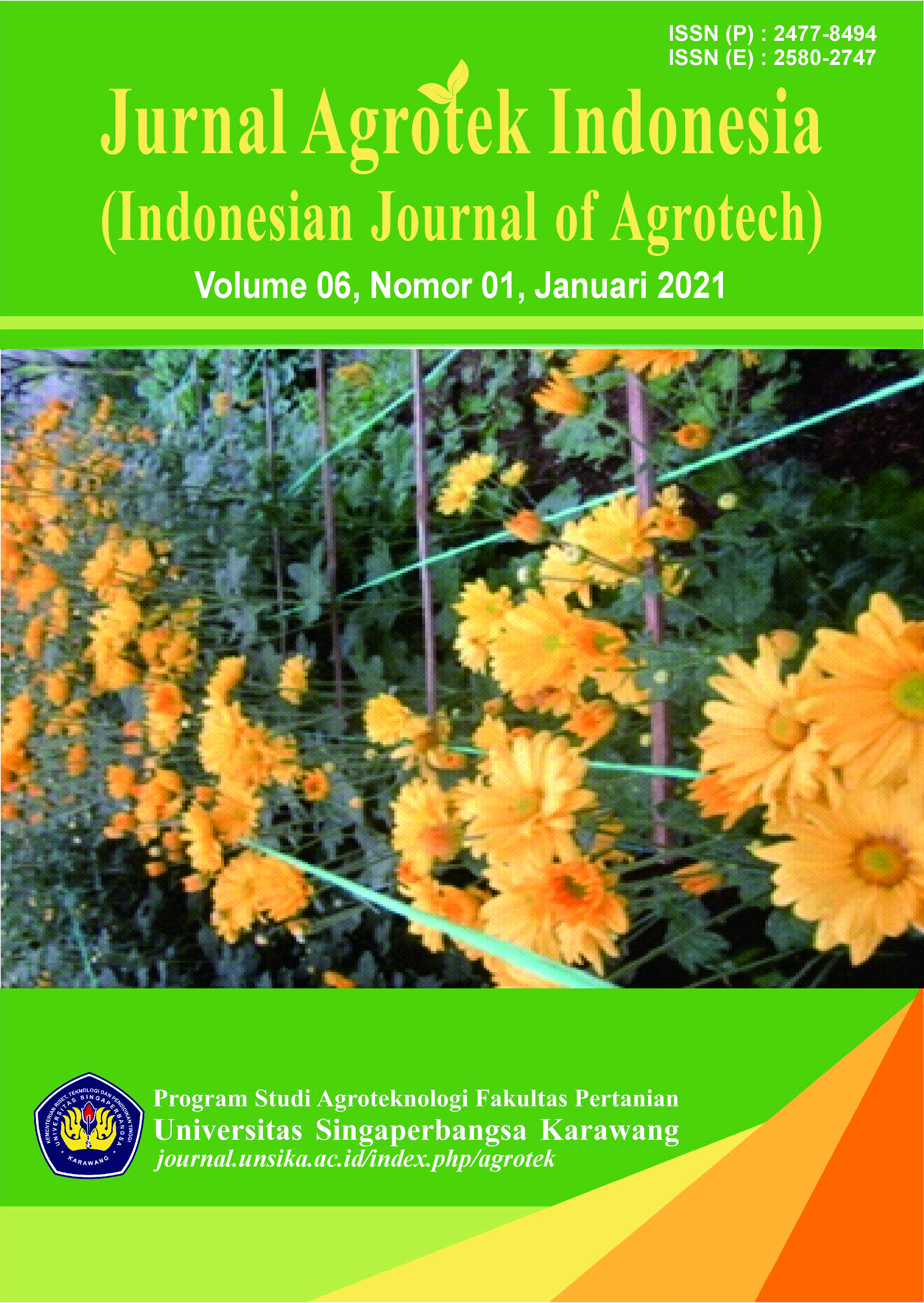 					View Vol. 6 No. 1 (2021): Jurnal Agrotek Indonesia (Indonesian Journal of Agrotech)
				